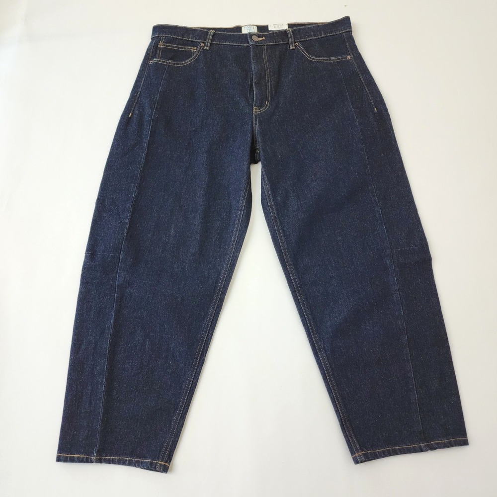Time and Tru Women Relaxed Fit Jeans Indigo Blue High Rise Seam Size 18 NWT